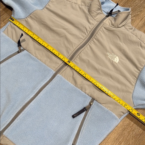 The North Face Size XL Gray and Baby Blue Teddy Bear Fleece Jacket Zip Up - Picture 7 of 14